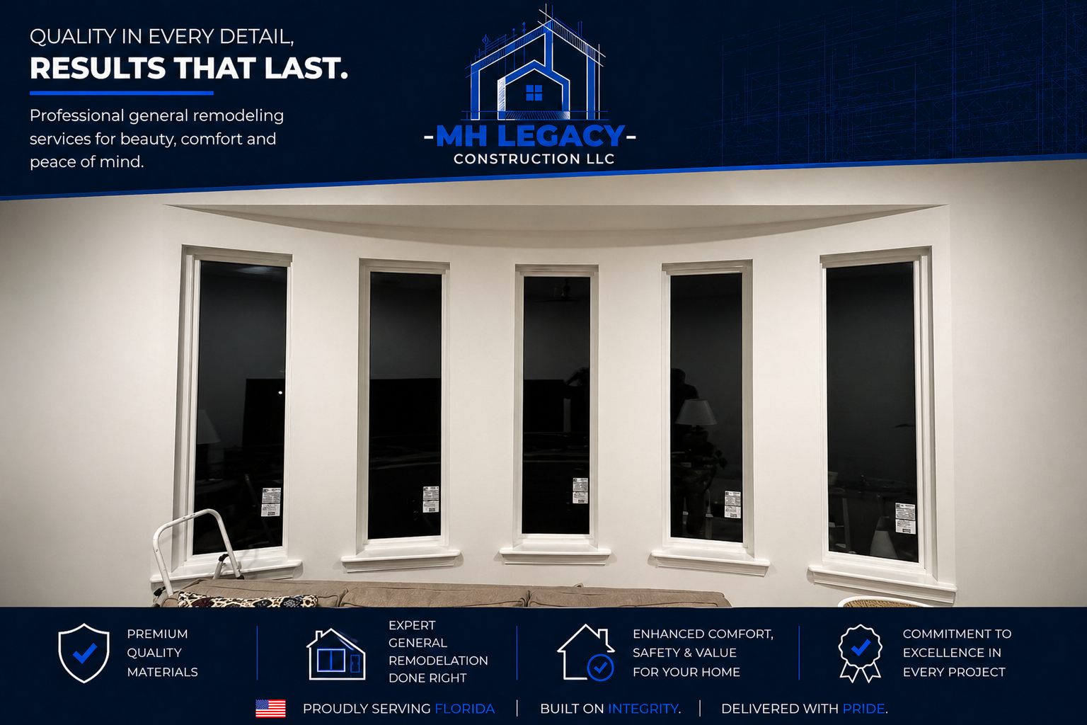 Construction, remodeling, demolition, flooring and carpentry services in Jacksonville, FL and surrounding areas.